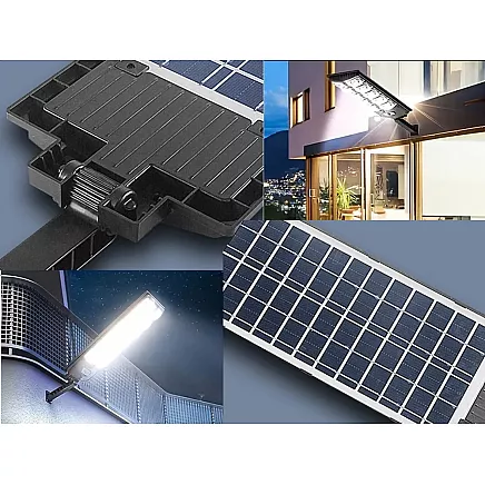 Solar led lamp motion sensor dusk remote control street lamp night light