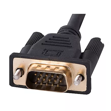 Cable vga - hdmi 2m gold full hd connectors d-sub cable