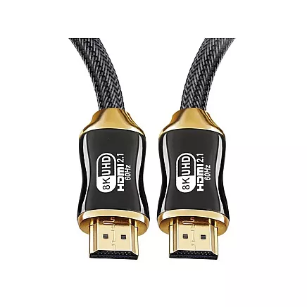 HDMI 2.1 Ultra High Speed kabelis 8K 60Hz 4K 120Hz ar pozlādētām kontaktēm 3 m
