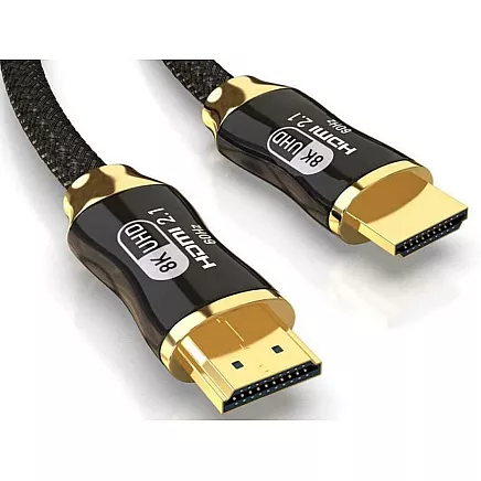 HDMI 2.1 Ultra High Speed kabelis 8K 60Hz 4K 120Hz ar pozlādētām kontaktēm 3 m