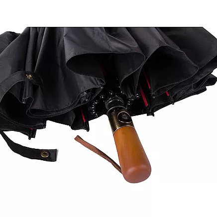 Umbrella folding umbrella automatic black unisex elegant large decent