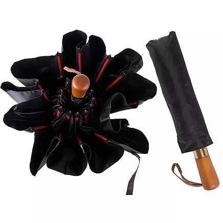 Umbrella folding umbrella automatic black unisex elegant large decent