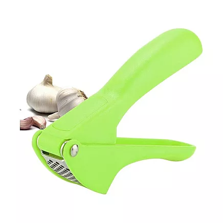 Garlic press hand squeezer crusher
