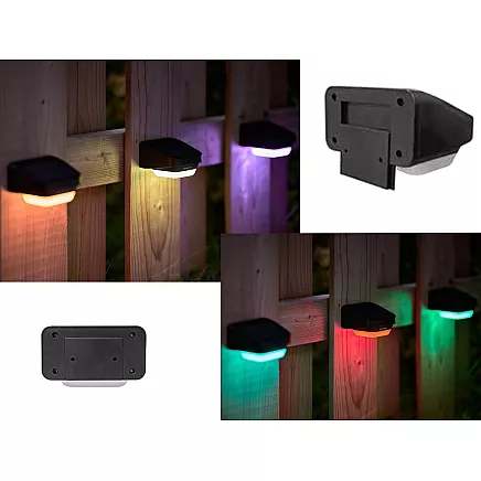 RGB LED Dārza Apgaismojums Lampa Kāpnēm Terasei Nožogojumam ar Krēslas Sensoru