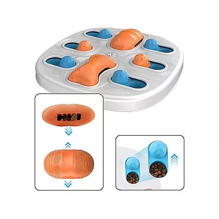 Attīstošā suņu rotaļlieta prāta spēle ar kārumiem un graužamajiem elementiem