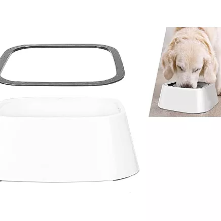 Peldošs neslakojošs ūdens trauks suņiem un kaķiem 1L lēns dzērējs