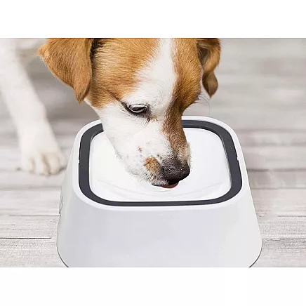 Peldošs neslakojošs ūdens trauks suņiem un kaķiem 1L lēns dzērējs