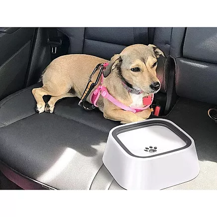 Peldošs neslakojošs ūdens trauks suņiem un kaķiem 1L lēns dzērējs