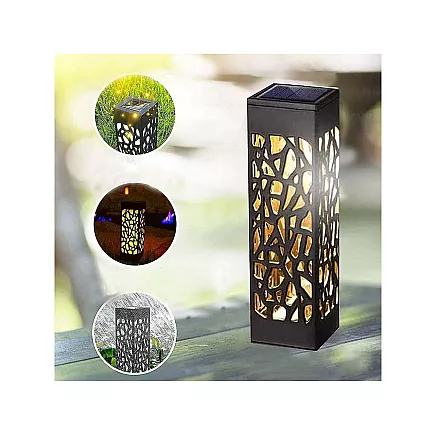 Garden lamp solar decorative set of 4 pieces dusk sensor
