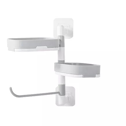 Wall-mounted soap dish towel rail with suction cups