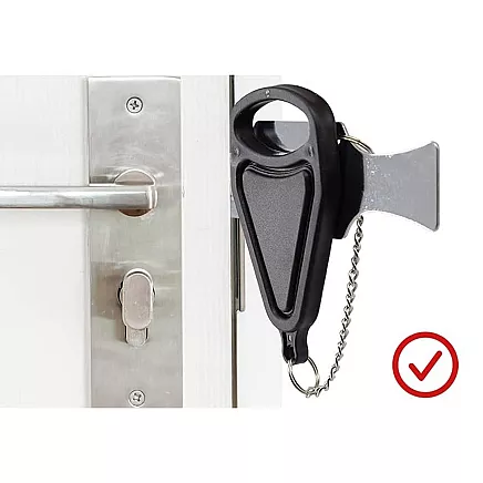 Anti-theft travel door lock for hotel room