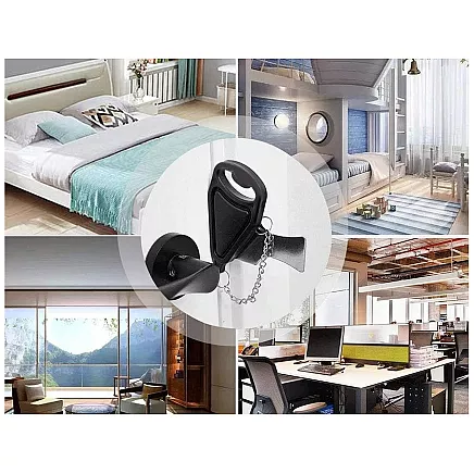 Anti-theft travel door lock for hotel room