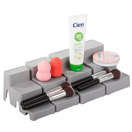 Cosmetics organiser modular 4-in-1 bathroom shelf storage container stand