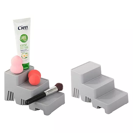 Cosmetics organiser modular 4-in-1 bathroom shelf storage container stand