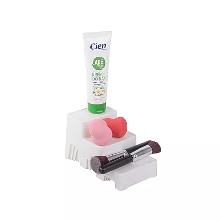 Cosmetics organiser modular 4-in-1 bathroom shelf storage container stand