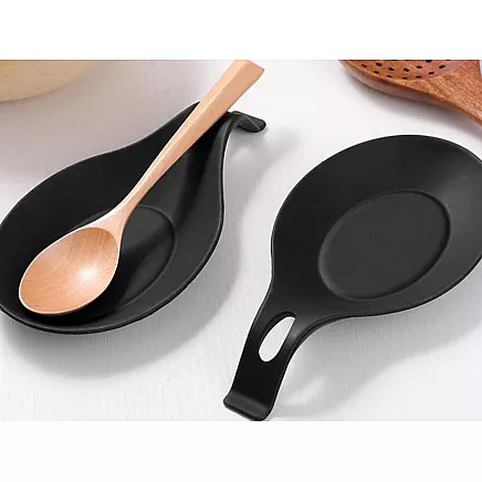 Spoon rest silicone drainer utensils under ladle