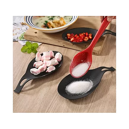 Spoon rest silicone drainer utensils under ladle