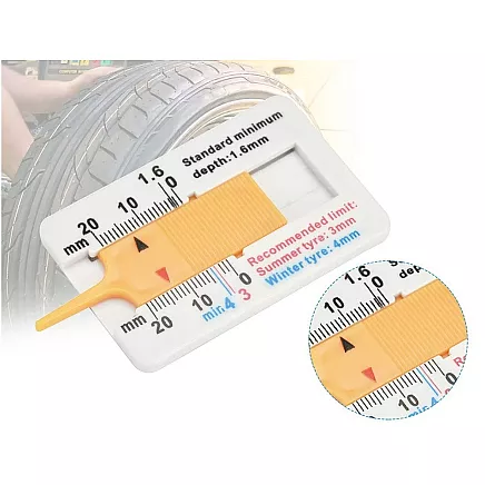 Testera Mērītājs Riepu Nodiluma Dziļuma Protektora Augstuma