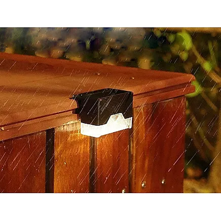 Saules dārza LED lampiņas ar krēslas sensoru, 4 gab., melnas