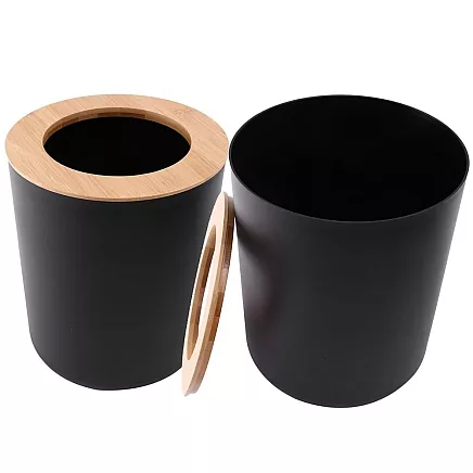 Bathroom set 6-in-1 bathroom toilet toilet handle bin black set