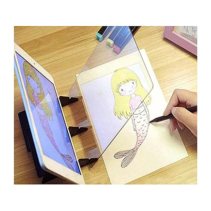 Optical drawing sketchbook drawing projector tracing paper drawing from a phone