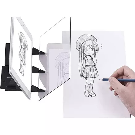 Optical drawing sketchbook drawing projector tracing paper drawing from a phone