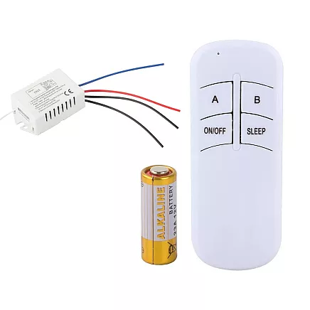 Bezvadu gaismas slēdzis ar tālvadības pulti, 1 kanāls, 20m