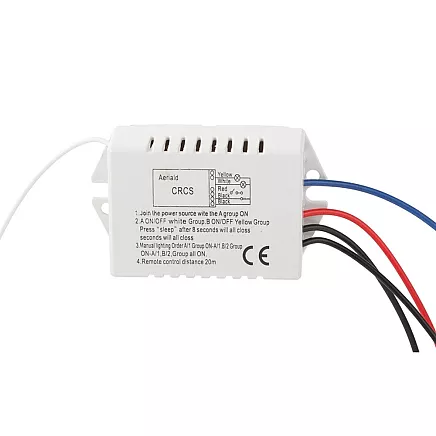 Bezvadu gaismas slēdzis ar tālvadības pulti, 1 kanāls, 20m