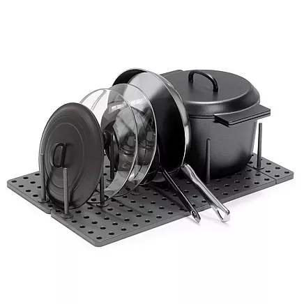 Pot-and-pan drawer insert lids containers organiser pull-out stand