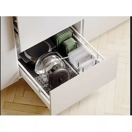 Pot-and-pan drawer insert lids containers organiser pull-out stand
