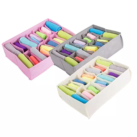 Underwear organiser socks drawer wardrobe 14 compartment bin