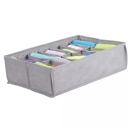 Underwear organiser socks drawer wardrobe 14 compartment bin