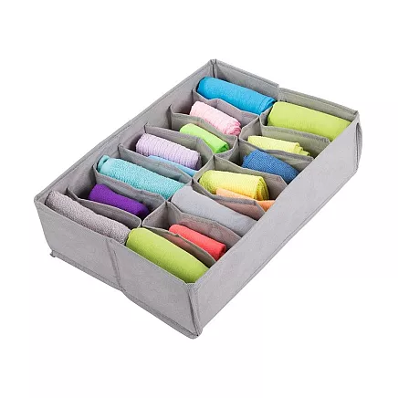 Underwear organiser socks drawer wardrobe 14 compartment bin