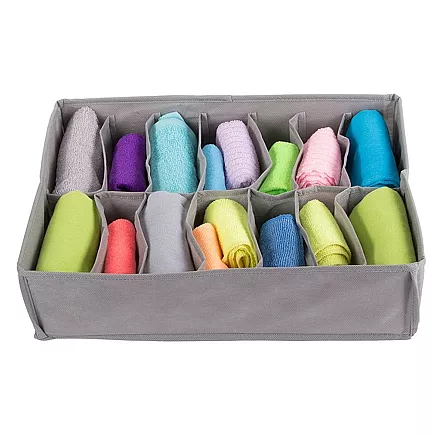 Underwear organiser socks drawer wardrobe 14 compartment bin