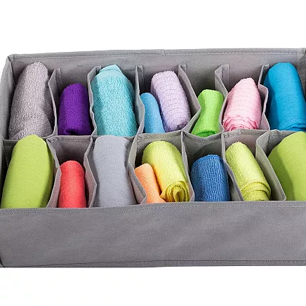 Underwear organiser socks drawer wardrobe 14 compartment bin