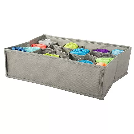 Underwear organiser socks drawer wardrobe 24 compartments bin