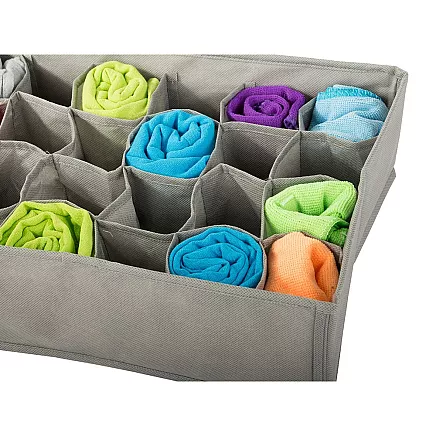 Underwear organiser socks drawer wardrobe 24 compartments bin