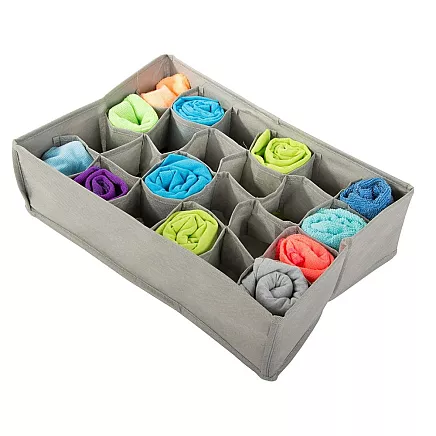 Underwear organiser socks drawer wardrobe 24 compartments bin