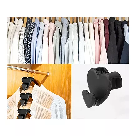 Organiser hook clothes hanger holder for wardrobe set of 12 pieces
