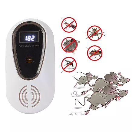 Ultrasonic repellent for mice rats rodents insects mosquitoes plug-in