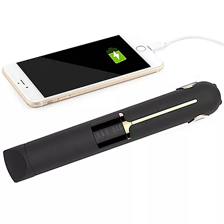 Bezvadu keramiskais matu taisnotājs ar LCD un Power Bank funkciju