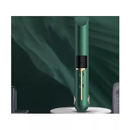 Bezvadu 2-in-1 keramikas matu taisnotājs ar LCD, temperatūras regulēšanu un power bank,...