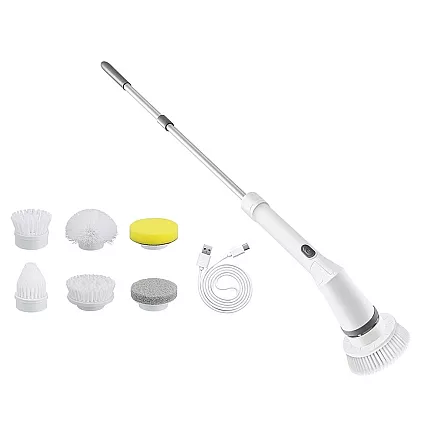 Electric rotary brush for tile joints mop with 6 tornado tips