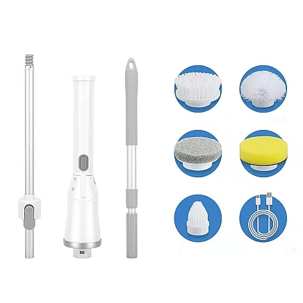 Electric rotary brush for tile joints mop with 6 tornado tips