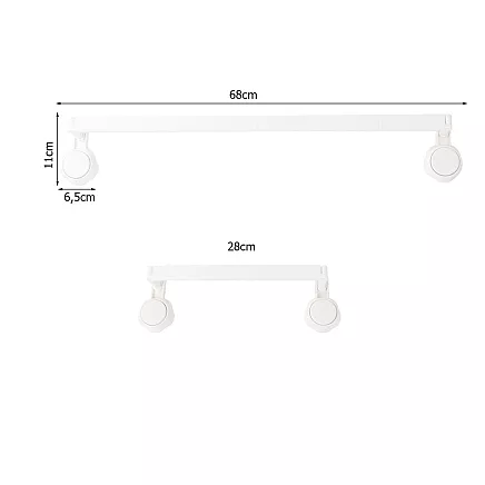 Wall-mounted bathroom towel rail adjustable holder