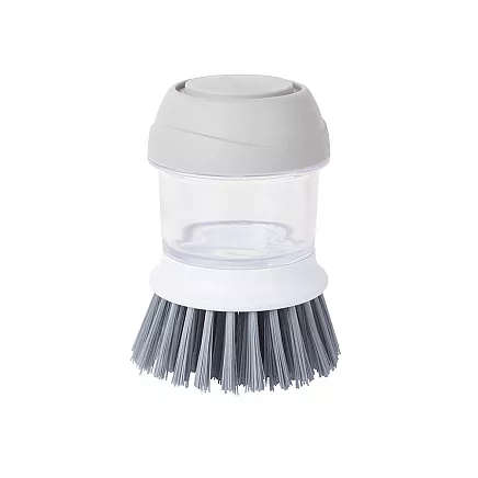 Scrub brush kitchen dishwasher liquid dispenser scrub stand