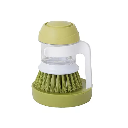 Scrub brush kitchen dishwasher liquid dispenser scrub stand