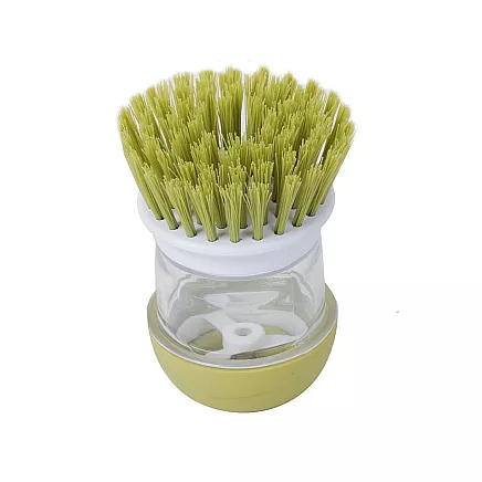 Scrub brush kitchen dishwasher liquid dispenser scrub stand