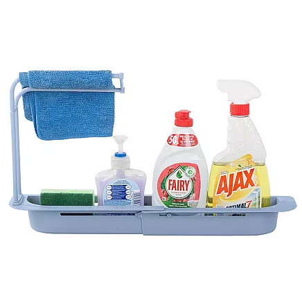 Kitchen utensil holder sink organiser shelf folding drainer