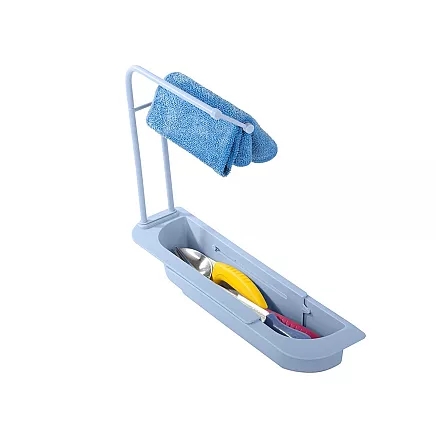 Kitchen utensil holder sink organiser shelf folding drainer